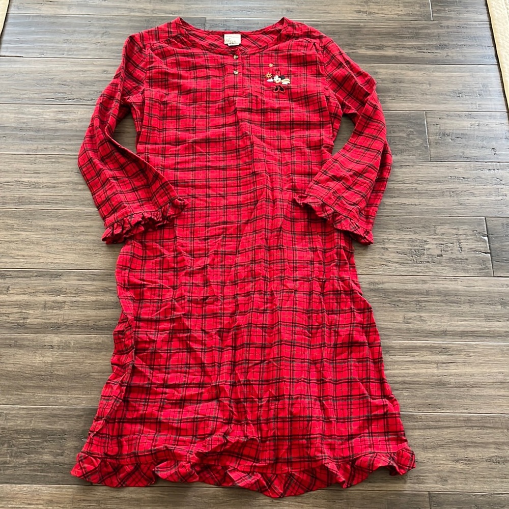 Official Disney store plaid women's night shirt, size M